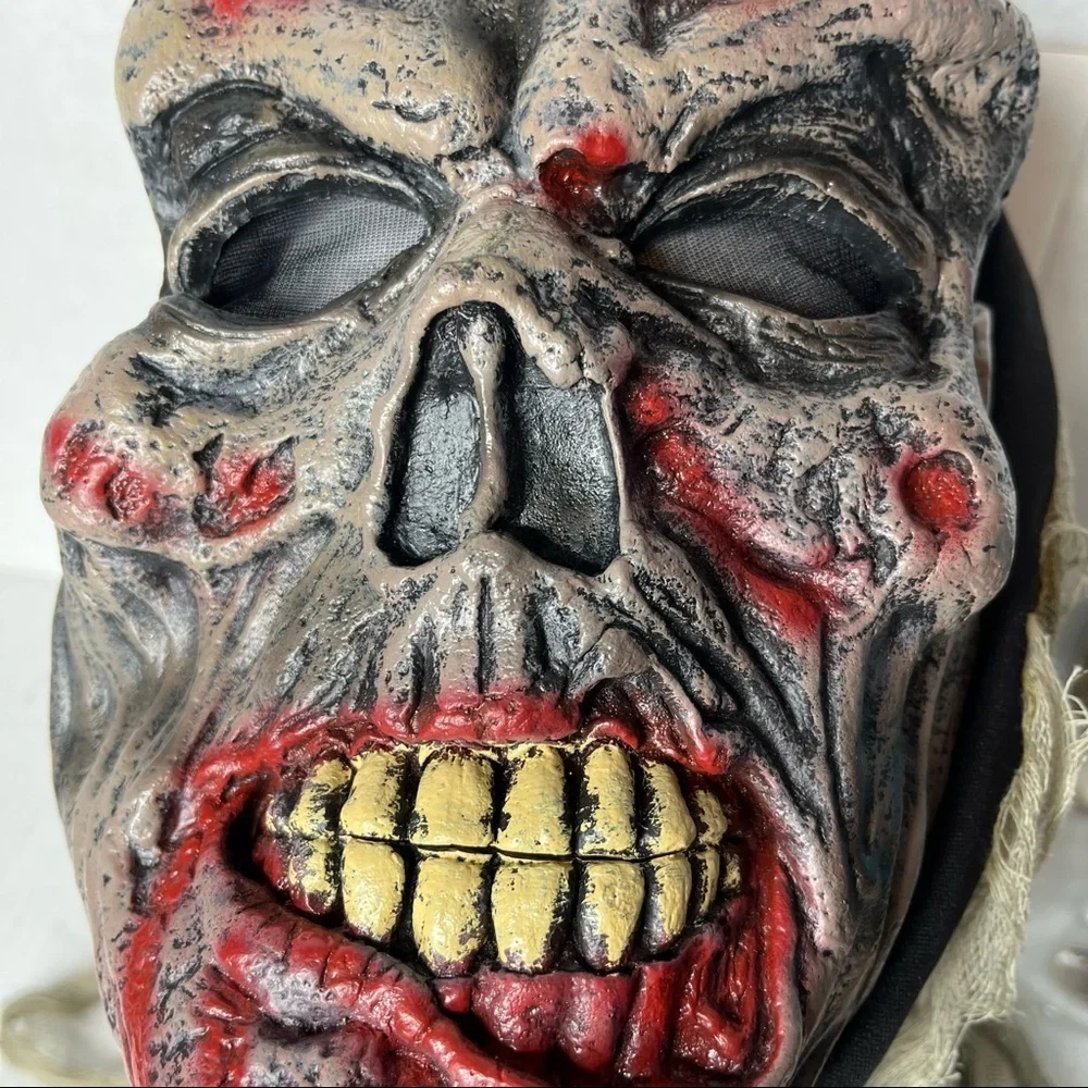 Skull Halloween Mask Zombie Walking Dead Realistic Latex Costume Mask Scary - Picture 5 of 12